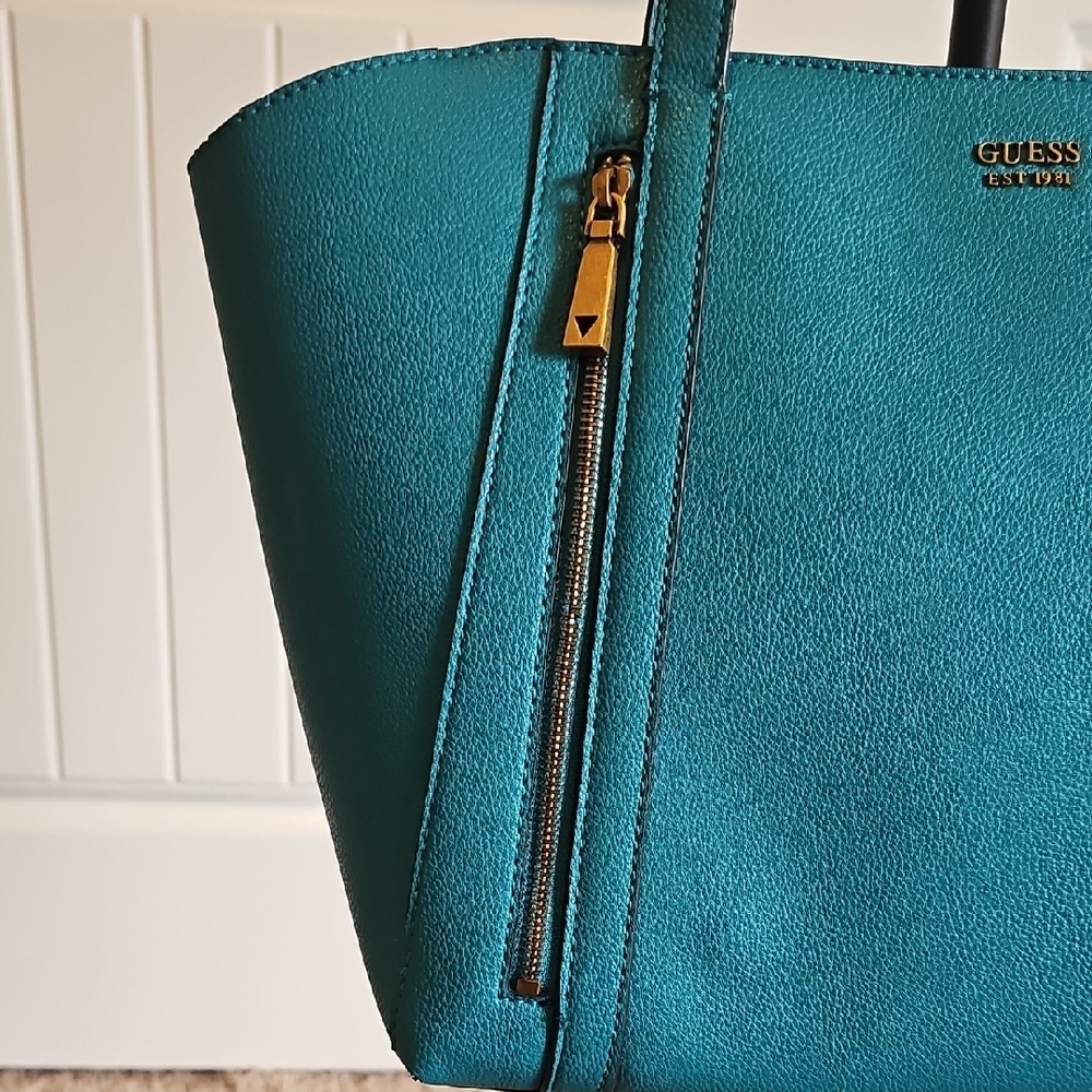 GUESS Teal Tote Bag - Picture 5 of 12